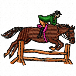 Horseback Riding Embroidery Design 6